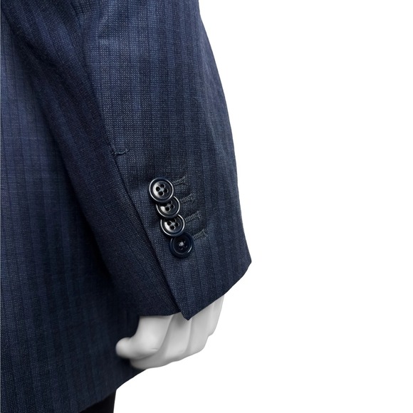 Ermenegildo Zegna Trofeo Tonal Stripe Blazer 100% Wool 100% Cupro | Men's US 46L - Picture 11 of 11